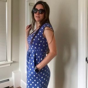 Boden polka dot scoop neck dress